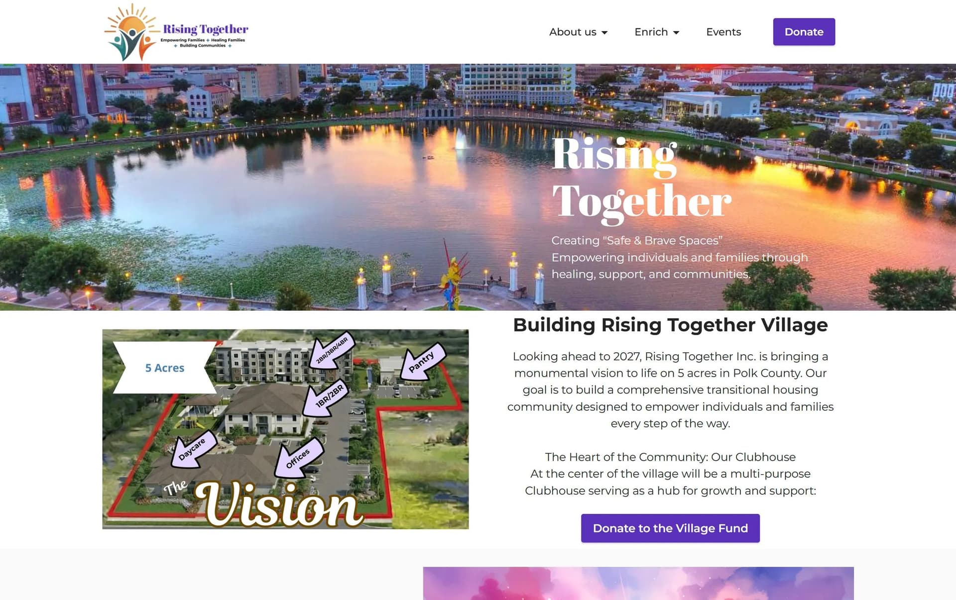 Rising Together Florida — old homepage before redesign